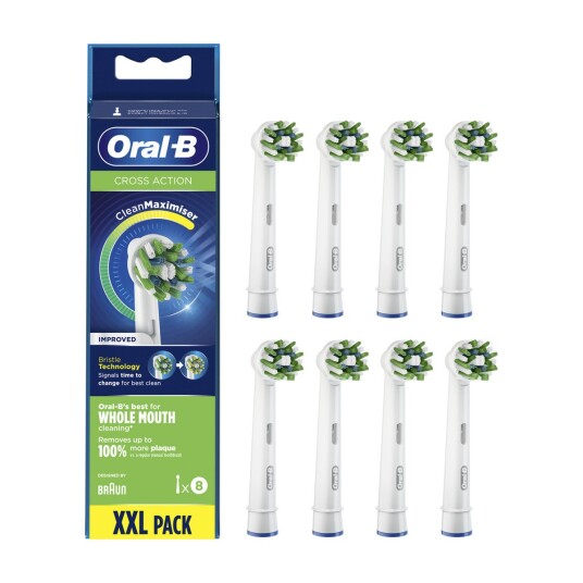 Oral-B Børstehoder Cross Action børstehoder, 8 stk.