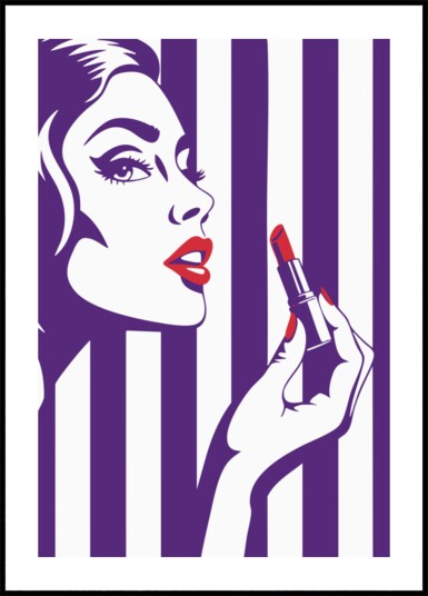 Bold Lipstick Glamour Plakat / 40x50