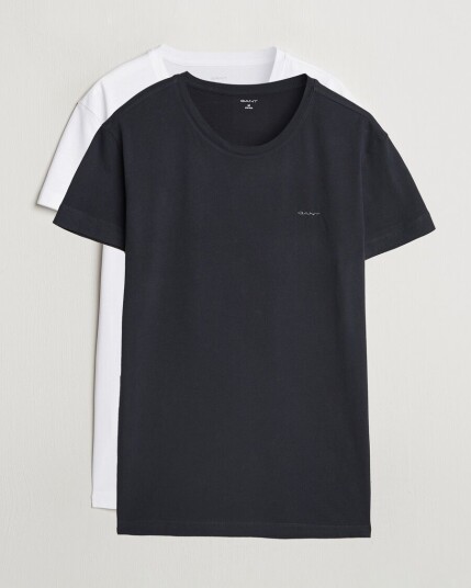 GANT 2-Pack Crew Neck T-Shirt Black/White