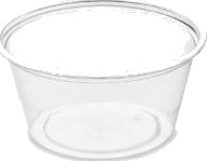 Dressingbæger 60 Ml Rund Ø62x30 Mm Rpet Klar,25 Pk X 100 Stk/Krt