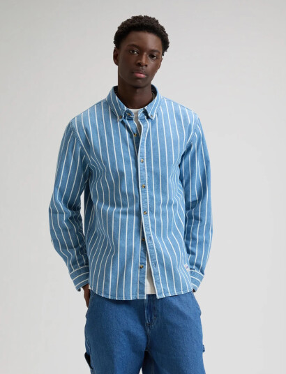 Lee Jeans Workwear Button Down   Blue   XXL x 00