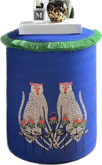Multan Sittepuff 45 cm Blå