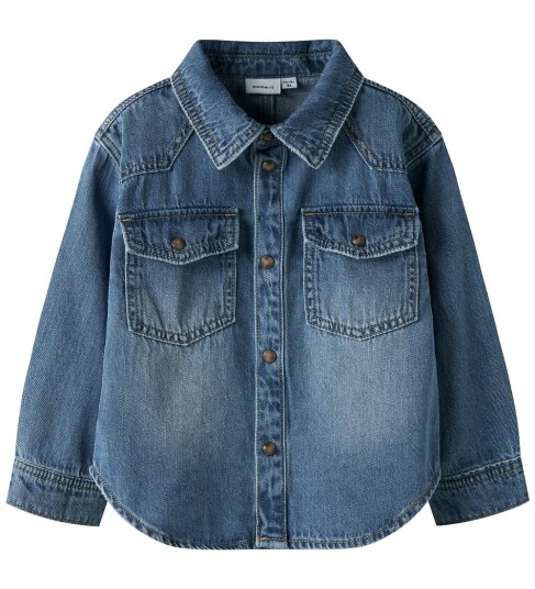 Name It Nmmblue Oz Dnm Ls Shirt 6677 Oz B Blue 104