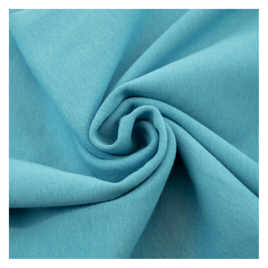 Rundstrikket ribb Jersey, Aqua Rundstrikket ribb Jersey, Aqua