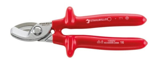 Stahlwille 6630 7 220 Kabelschere Vde 220 Mm 66307220 Kabelsaks Passer Til Aluminiums- Og Kobberkabel, Enkelt- Og Flerledet 70 Mm²