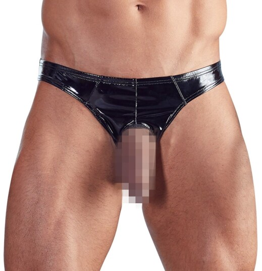 Men's Peek-A-Boo Vinyl Briefs Men's Peek-A-Boo Vinyl Briefs