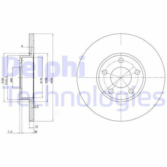 Bremseskive DELPHI BG2749