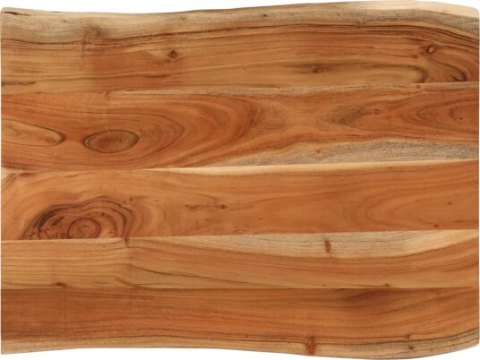 Bordplate 80x60x3,8 cm rektangulær heltre akasie naturlig kant 370644 Bordplate 80x60x3,8 cm rektangulær heltre akasie naturlig kant 370644