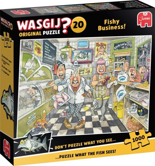 Wasgij Original 20 Puslespill   1000 Brikker   Fishy Business