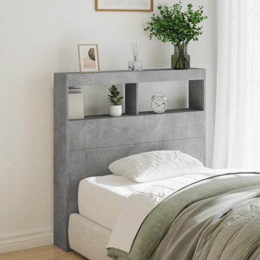  Hodegavl skap med LED betonggrå 100x17x102 cm 8721012465008