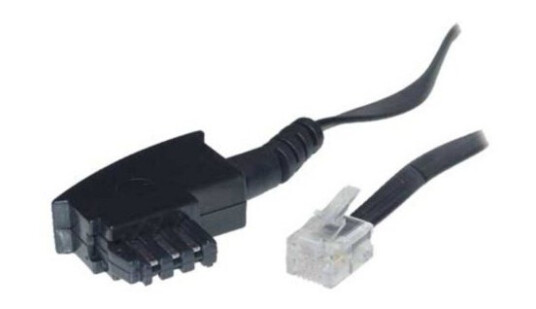 Kabel TK TAE tilkoblingskabel 3 m, TAE-F/RJ11, svart,