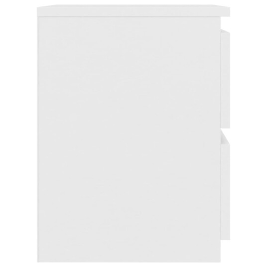 vidaXL Nattbord hvit 30x30x40 cm sponplate