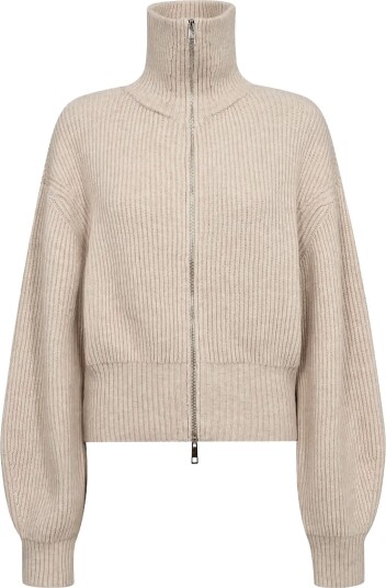 Co" Couture Rowcc Zip Knit Cardigan   Cream   XL