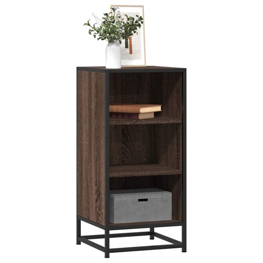 Skjenk brun eik 35,5x35x76 cm konstruert tre og metall 8721102840128
