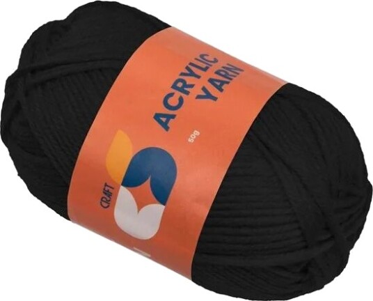 Colorations - Acrylic yarn Black 50g