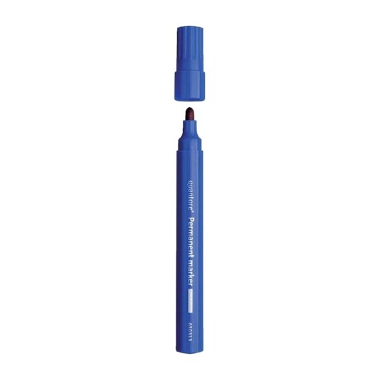 Quantore Permanent Merkepenn Rund Spiss 1-1,5 mm Blå Quantore Permanent Merkepenn Rund Spiss 1-1,5 mm Blå