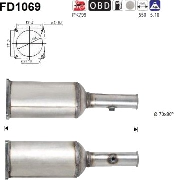 AS FD1069 Partikkelfilter