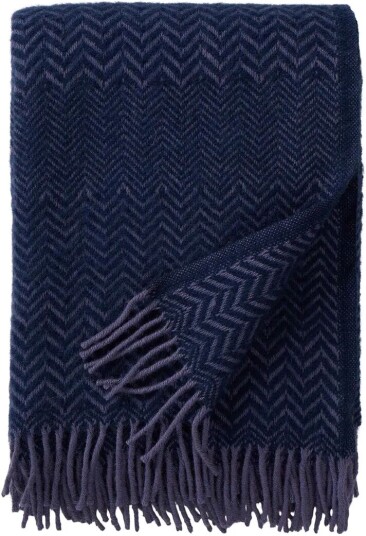 Klippan Yllefabrik Zigzag ullpledd 130x200 cm Heather