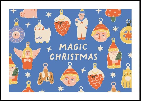 Happychristmasno60 Poster Plakat / 40x50cm