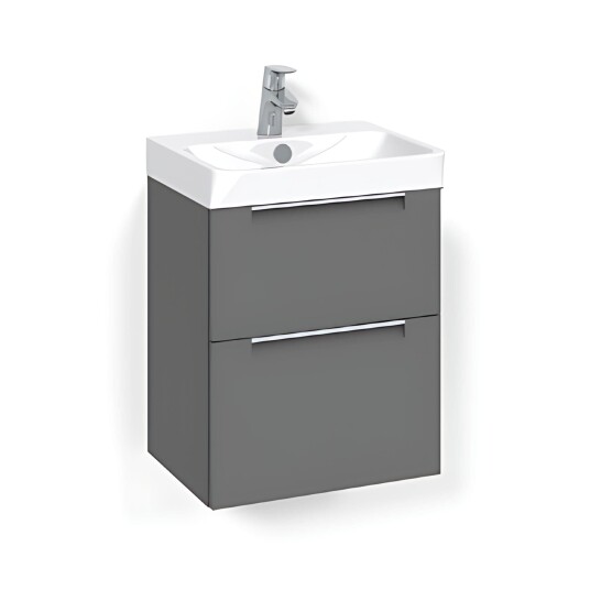 Macro Design Crown Servantskap 2 Skuff- med Light 70 Servant Antrasitt / 45cm Grip