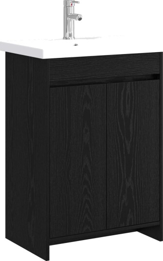 Baderomsinnredningssett Svart eik 81 x 40 x 84,5 cm