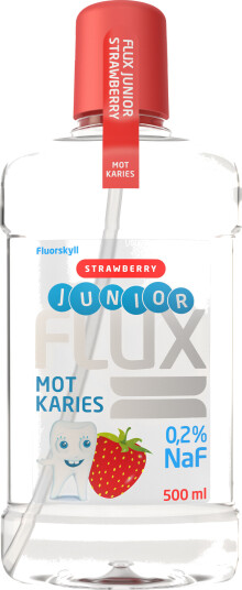 Flux Junior Fluorskyll 02% Jordbær 500 ml Flux Junior Fluorskyll 02% Jordbær 500 ml