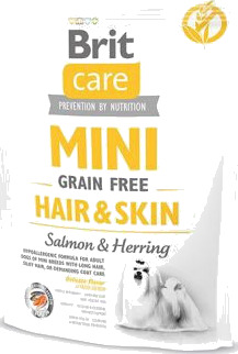 Brit Care Mini Kornfri Hundefôr for Hud og Pels med Laks 400 g Brit Care Mini Kornfri Hundefôr for Hud og Pels med Laks 400 g