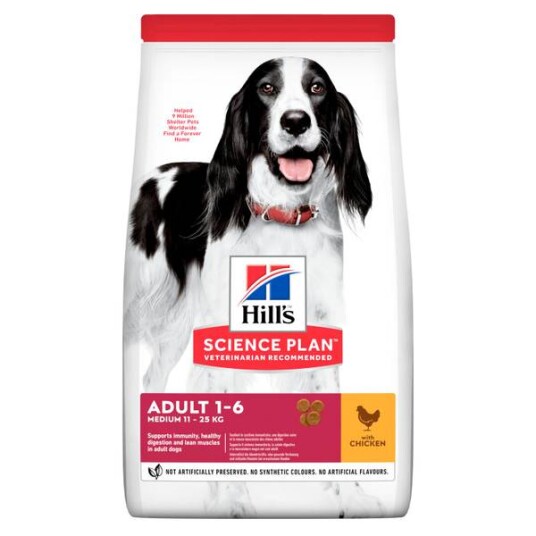 Hill's Science Plan Medium Adult Hundefôr med Kylling 12kg