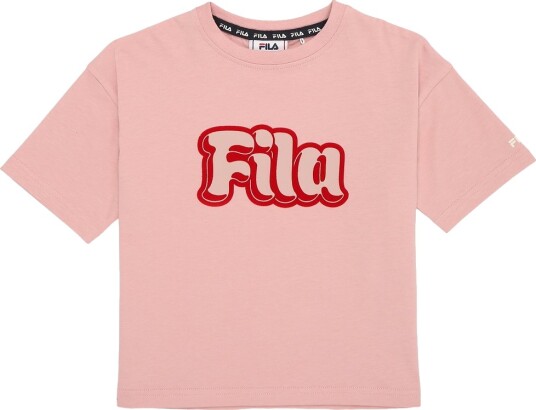 Fila T-skjorte - Molini - Beskåret grafikk - Pale Mauve - Fila - 5-6 år (110-116) - T-skjorte Rosa Rød