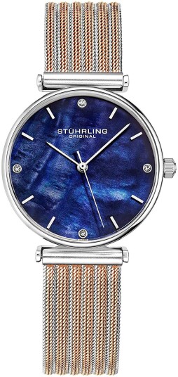 Stührling Original Dameklokke 3927.2 Classic Blå/Rose gulltonet