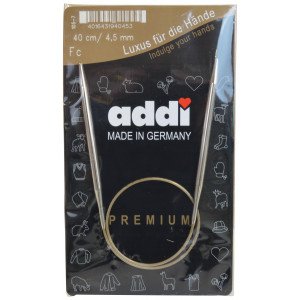 Addi Turbo Rundpinner Messing 40cm 4,50mm / 15.7in US7 Addi Turbo Rundpinner Messing 40cm 4,50mm / 15.7in US7