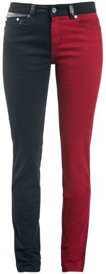 Black Premium by EMP Tøybukse - Skarlett - W27L32 til W34L34 - Damer - svart-rød