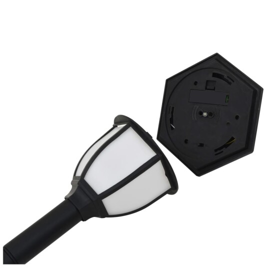Utendørs sollampe 6 stk LED svart