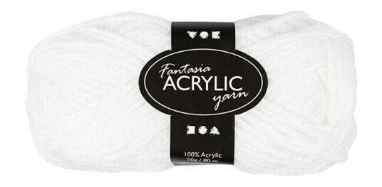 Creativ Company Acrylic yarn White 50gr 80m