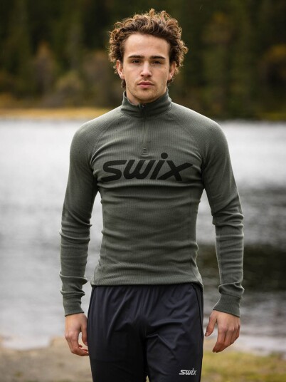 Swix RaceX Merino Half Zip Grønn S