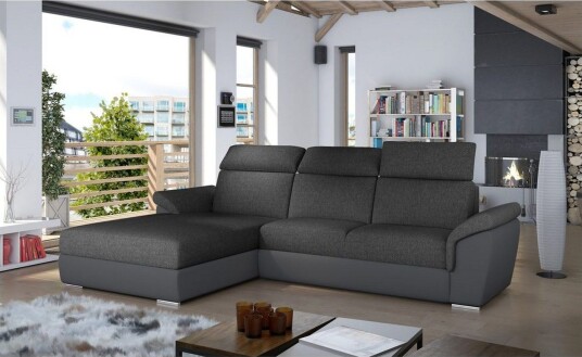 Hjørnesofa Eltap Trevisco 272x216x100 cm Inari 96 Soft 29 Mørk Grå Venstre