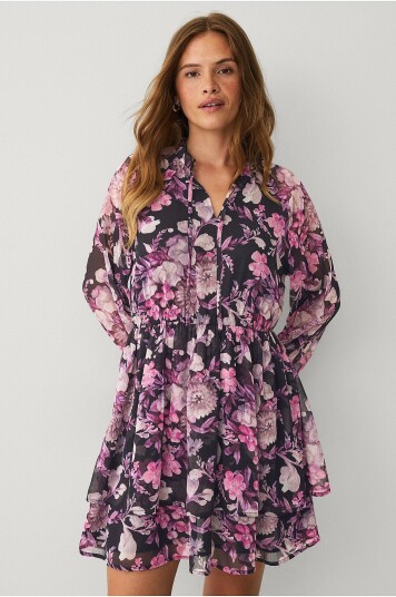 Ellos Collection Kjole med volanger Rosa