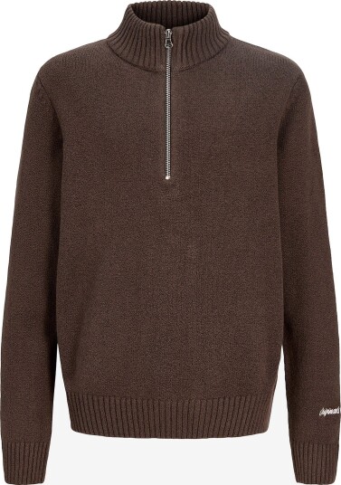 Jack & Jones Junior   Genser jorNorrebro Knit Half Zip Jnr   Svart