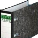 Elba Perm A5 Liggende Ryggbredde 75 Mm Sort Omslag Med Sky Marmorert Papir 10516
