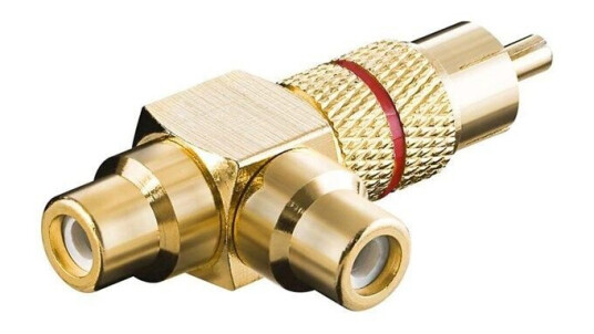 Pro Audio adapter RCA T-plug Red Pro Audio adapter RCA T-plug Red