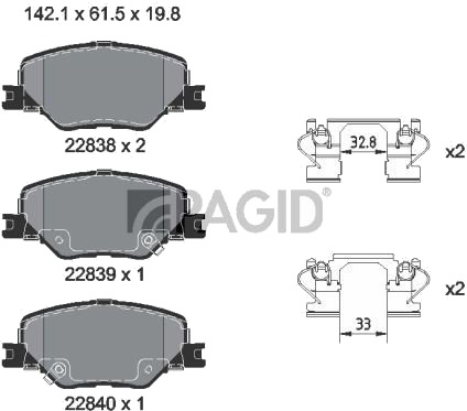 PAGID T2750N Bremseklosser