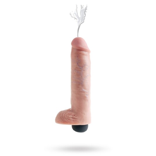 Squirting Dildo with Balls 25 cm - Flesh