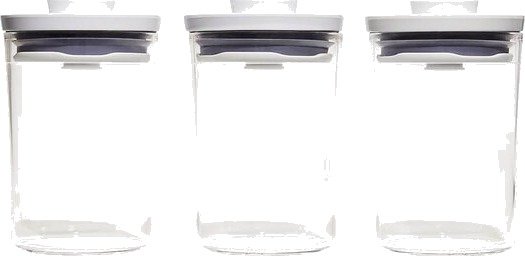 Oxo POP oppbevaringsboks rund 3 stk 0,6L