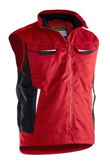 Jobman 7517 Vest rød, fôret Rød, Klær