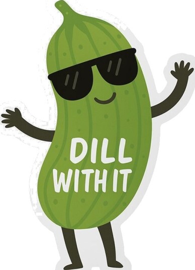 Klistremerke Dill With It 4 Klistremerker