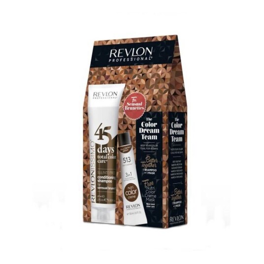 Revlon Color Dream Team Shampoo 45 Days + Nutri Color Creams Sensuella Brunetter 513 Deep Chestnut Revlon Color Dream Team Shampoo 45 Days + Nutri Color Creams Sensuella Brunetter 513 Deep Chestnut