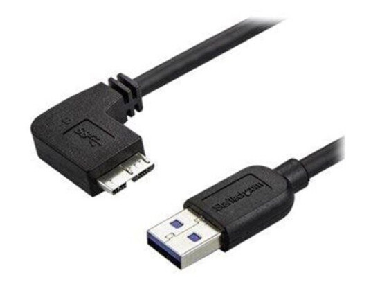 StarTech.com Slim Left-Angle Micro USB 3.0 Cable - M/M - USB 3.1 Gen 1 - USB cable - 2 m