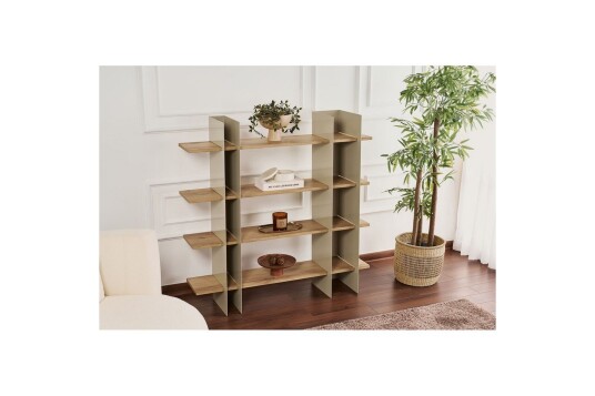 Nara Bokhylle 120 cm Taupe