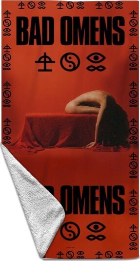 Rocksax Bad Omens Omens 3 Beach Towel 32 in x 63 in 79074507