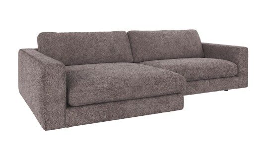 Rowico Home Duncan 3 seters sofa med sjeselong V Mørkegrå Anna 18 258 x 150 x 78 cm Grå